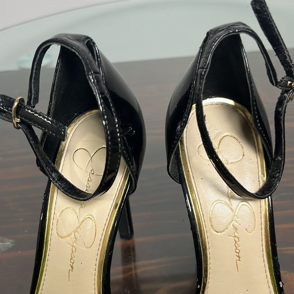 Jessica Simpson Black Patent Leather Stiletto Heels 6 - Picture 13 of 14